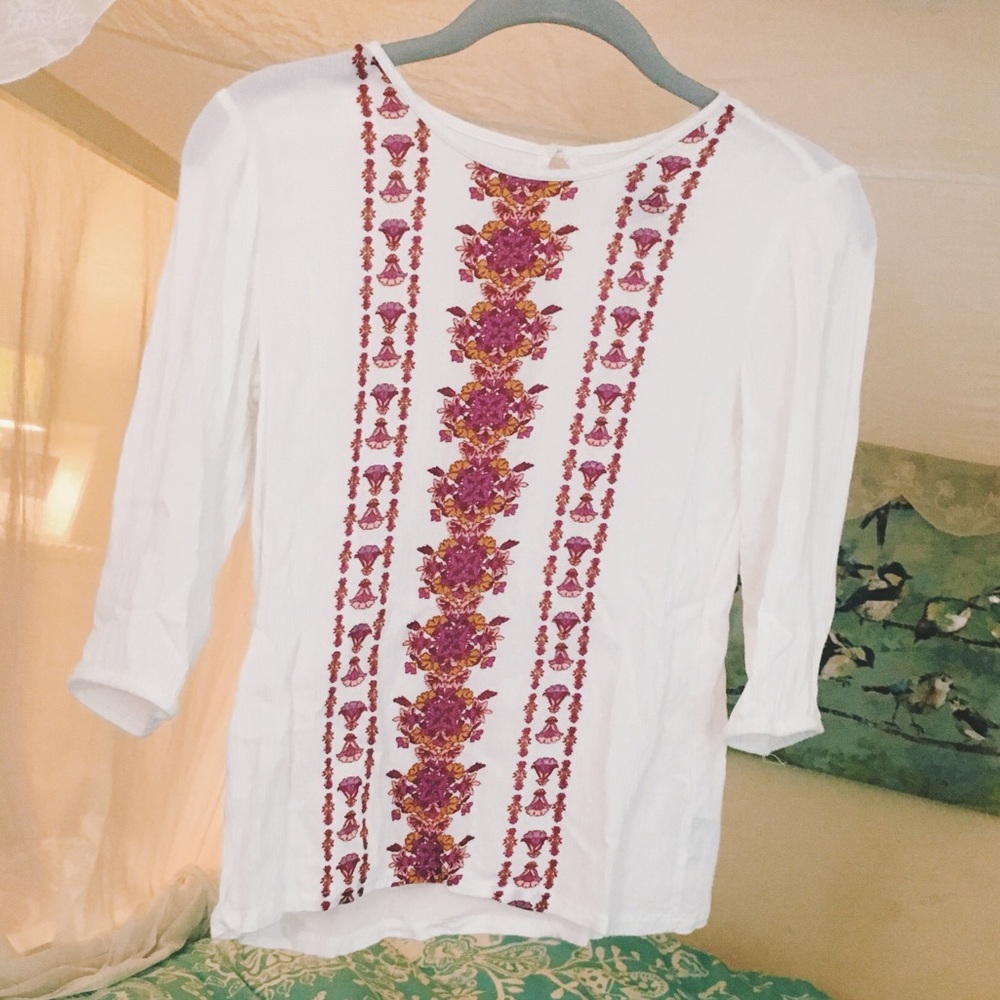 Old Navy 3/4 Sleeve Shirt, Child Medium, Fall